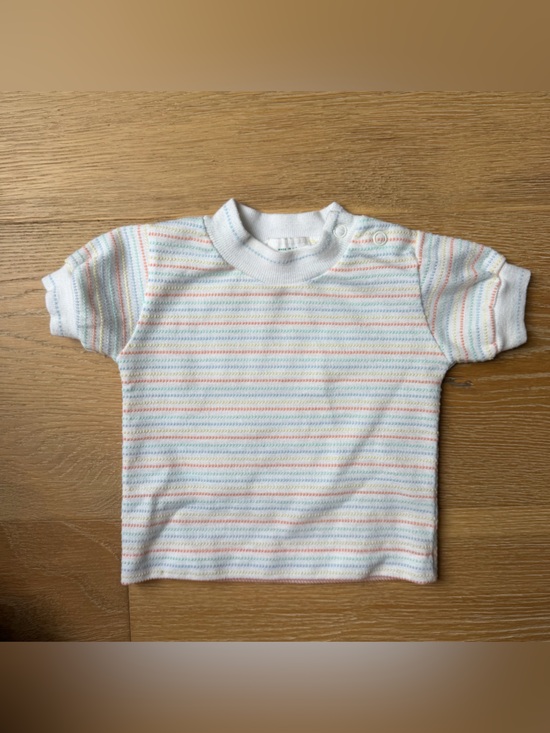 healthtex Other - healthtex White Short-Sleeve Tee with Pastel Rainbow Stripes
